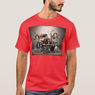 Octopus Playing Drums Parody  T Shirt