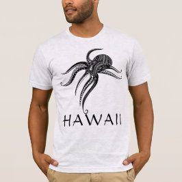 OCTOPUS POLYNESIAN TRIBAL HAWAII Blk T Shirt