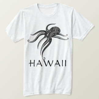 OCTOPUS POLYNESIAN TRIBAL HAWAII Blk T Shirt