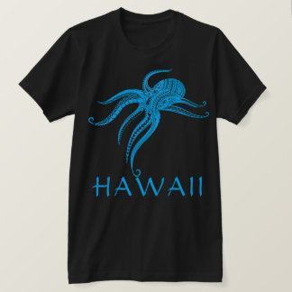 OCTOPUS POLYNESIAN TRIBAL HAWAII LtBlue T Shirt