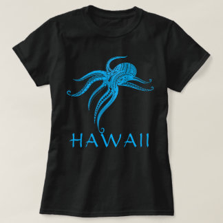 OCTOPUS POLYNESIAN TRIBAL HAWAII LtBlue T Shirt