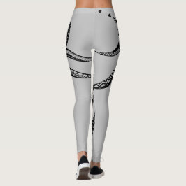 OCTOPUS POLYNESIAN TRIBAL HAWAII ÖARNA Blk Leggings