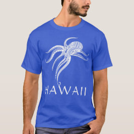 OCTOPUS POLYNESIAN TRIBAL HAWAII Wht T Shirt