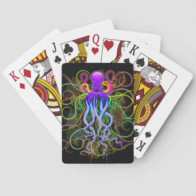Octopus Psychedelic Luminescence Casinokort (Baksidan)