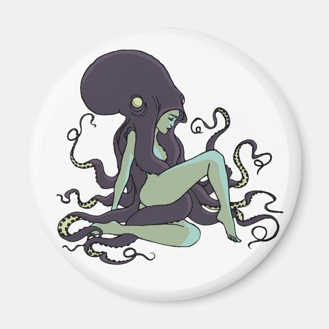 Octopus Queen Magnet (Framsidan)
