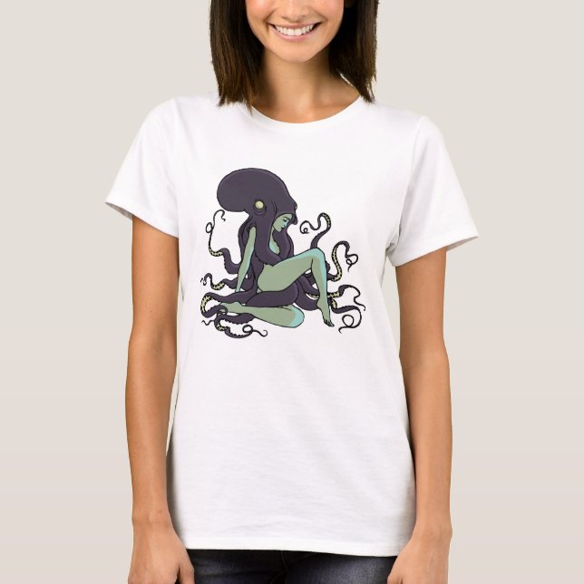 Octopus Queen Tee Shirt (Framsida)
