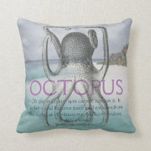 Octopus Quote Dekorativ kudde