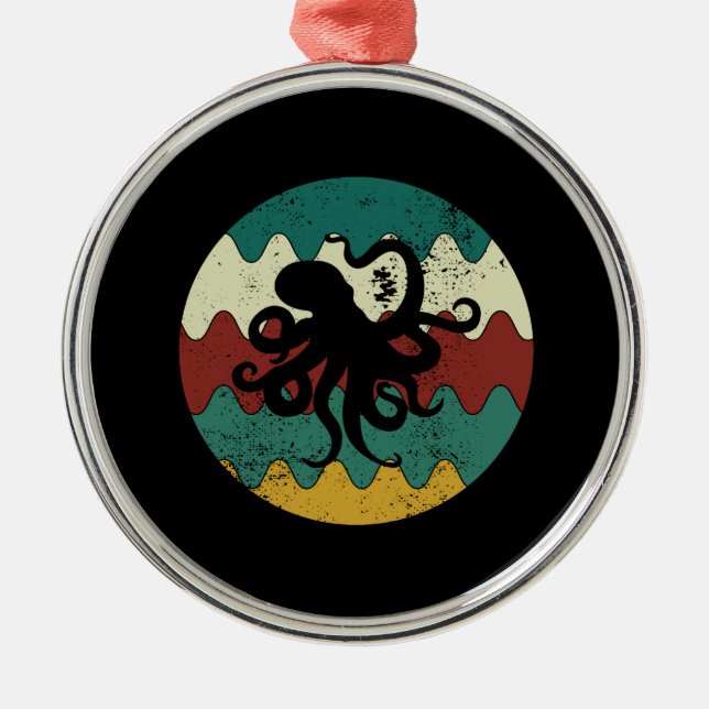 Octopus Retro Julgransprydnad Metall (Framsidan)