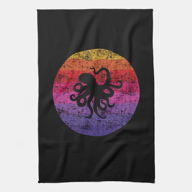 Octopus Retro Kökshandduk (Vertikal)