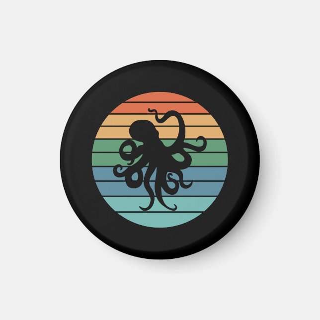 Octopus Retro Magnet (Framsidan)