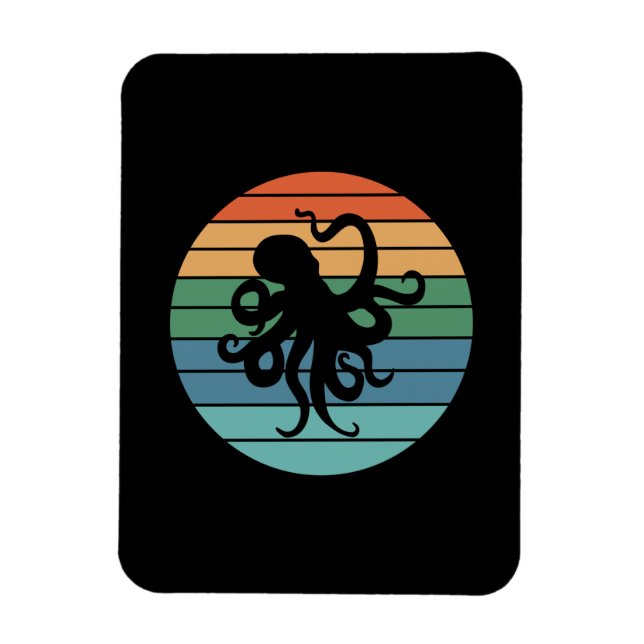 Octopus Retro Magnet (Vertikal)