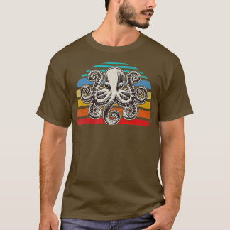 Octopus Retro Stil T Shirt