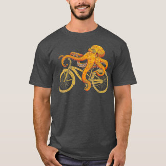 Octopus Riding Bicycle Octopus T Shirt