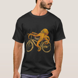 Octopus Riding Bicycle Octopus T Shirt