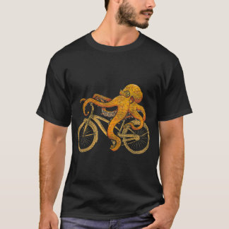 Octopus Riding Bicycle Octopus T Shirt