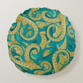 Octopus Round Pillow Rund Kudde