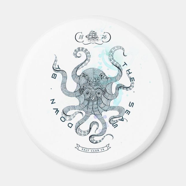 Octopus - Salt Klubb 76 - Ner vid havet Magnet (Framsidan)