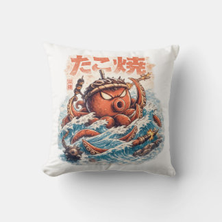 Octopus Samurai Fury – Japanese Inspired Ocean Art Kudde