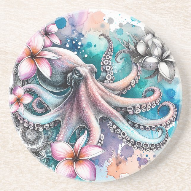 Octopus Sandstone Underlägg (Framsidan)