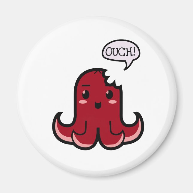 Octopus Sause Bitten Magnet (Framsidan)