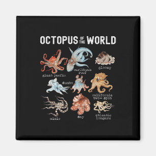 Octopus Sea Animals från Octopus Älskare Magnet