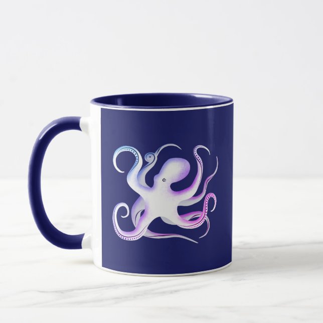 Octopus Silhouette Mugg (Vänster)
