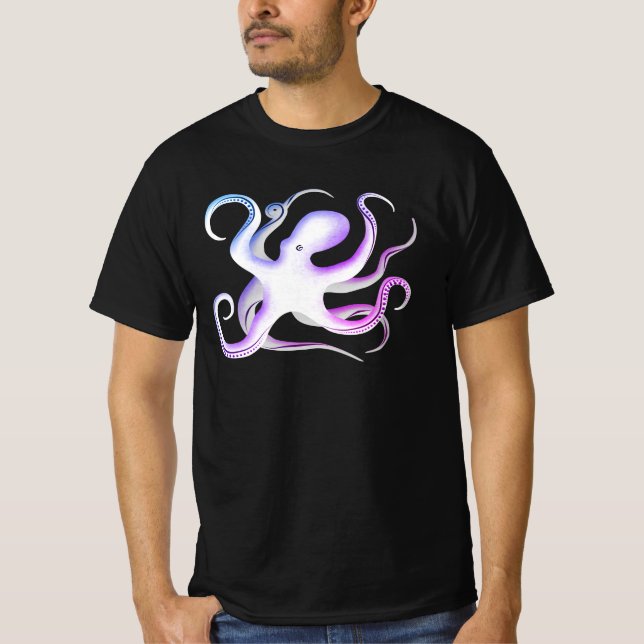 Octopus Silhouette T Shirt (Framsida)