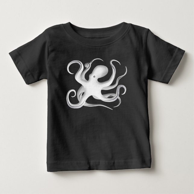 Octopus Silhouette T Shirt (Framsida)