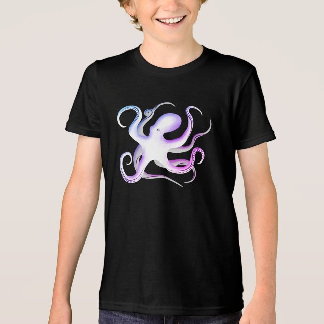 Octopus Silhouette T Shirt (Framsida)