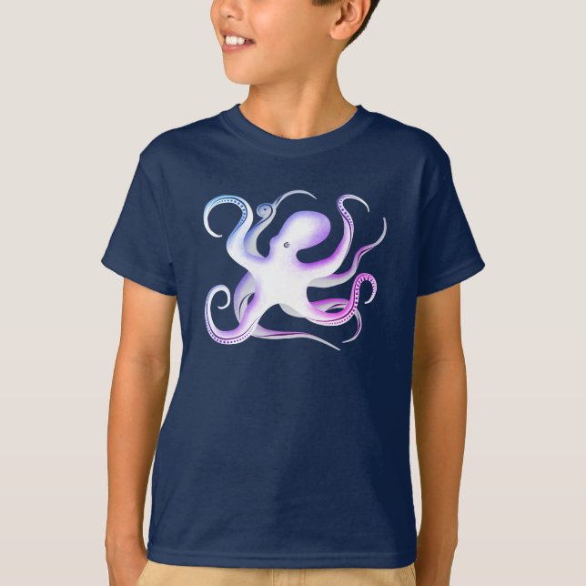 Octopus Silhouette T Shirt (Framsida)