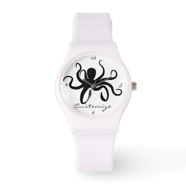 Octopus Silhouette Thunder_Cove Classic Armbandsur (Framsida)