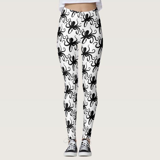 Octopus Silhouette Thunder_Cove Leggings (Framsida)