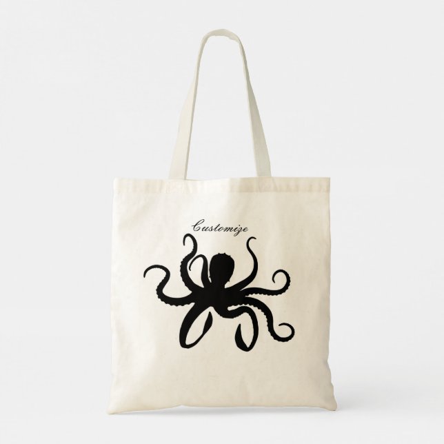 Octopus Silhouette Thunder_Cove Tygkasse (Baksida)