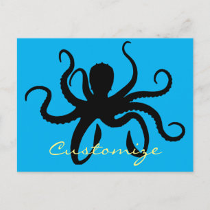 Octopus Silhouette Thunder_Cove Vykort