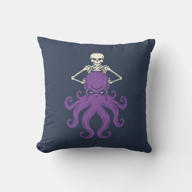 Octopus Skeleton Kudde (Framsida)