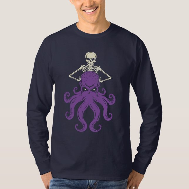 Octopus Skeleton T Shirt (Framsida)