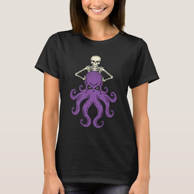 Octopus Skeleton T Shirt (Framsida)