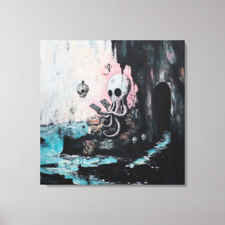 Octopus Skull Tarot Oracle Cards Witchy AI Art Canvastryck