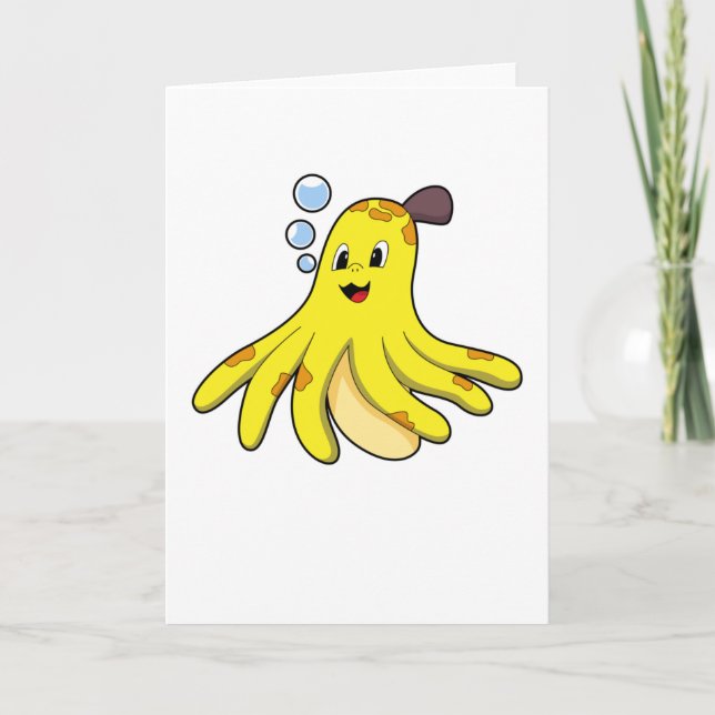 Octopus som Banana Kort (Framsida)