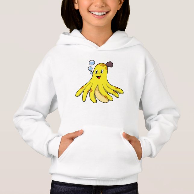 Octopus som Banana T Shirt (Framsida)