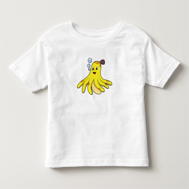 Octopus som Banana T Shirt (Framsida)