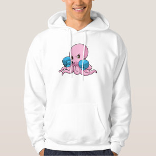 Octopus som Boxer med Boxinghandskar Hoodie