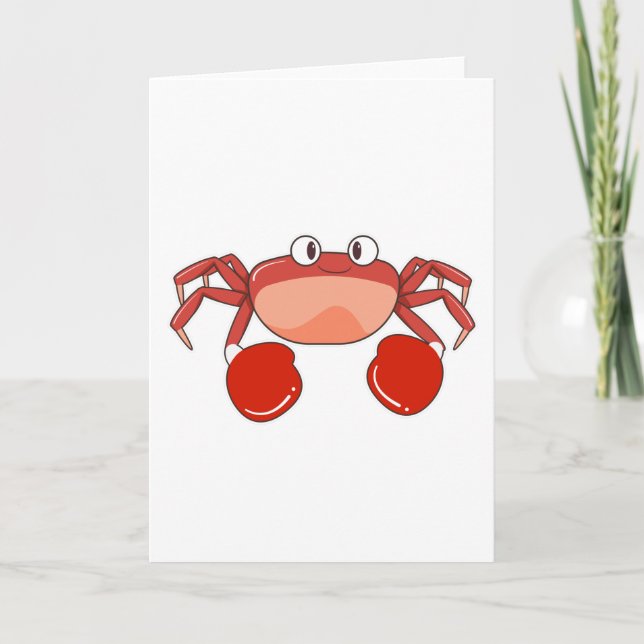 Octopus som Boxer med Boxinghandskar Kort (Framsida)