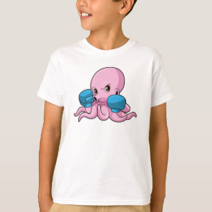 Octopus som Boxer med Boxinghandskar T Shirt