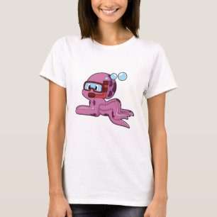 Octopus som Diver med Snorkel T Shirt