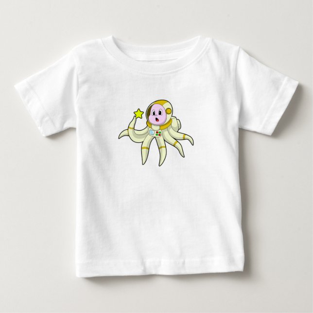 Octopus som Diver med stjärna T Shirt (Framsida)