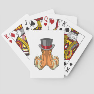 Octopus som gentleman med Top hat Casinokort