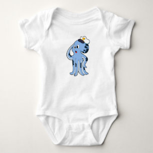 Octopus som kapten med kap t shirt