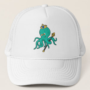 Octopus som Kung med Trident Keps