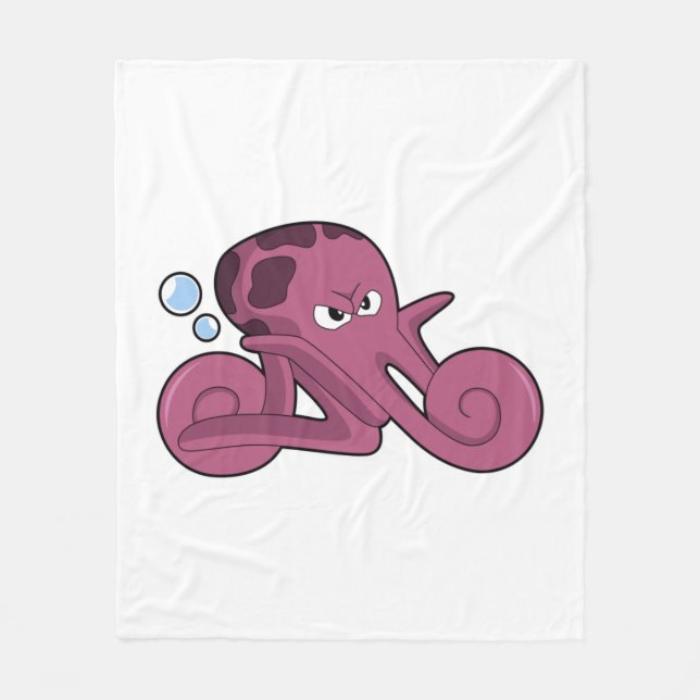 Octopus som motorcykel fleecefilt (Framsidan)